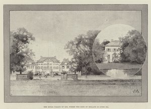 Det kungliga palatset i Loo, där kungen av Holland ligger sjuk av Charles Auguste Loye