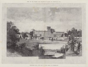 Besök av prinsen och prinsessan av Wales i Trentham Hall av Charles Auguste Loye