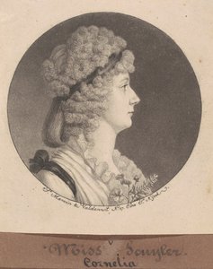 Cornelia Schuyler Morton av Charles B. J. Févret de Saint Mémin