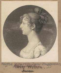 Martha Jefferson Tyler Waggaman av Charles B. J. Févret de Saint Mémin