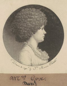 Mrs Cox av Charles B. J. Févret de Saint Mémin