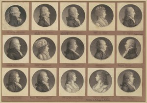 Saint-Mémin samling av porträtt, grupp 1 av Charles B. J. Févret de Saint Mémin
