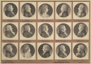 Saint-Mémin samling av porträtt, grupp 6 av Charles B. J. Févret de Saint Mémin