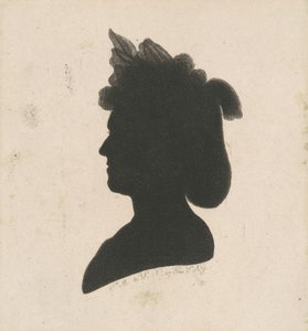 Oidentifierad kvinnlig siluett av Charles B. J. Févret de Saint Mémin