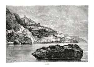 Amalfi, Italien, 1879 av Charles Barbant