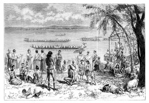 Båtkapplöpning på Mekong, 1895.