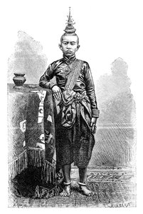 Cambojan, äldste son till Narodom, 1895. av Charles Barbant