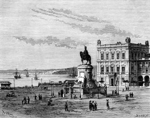 Commerce Square, Lissabon, Portugal, 1800-talet.