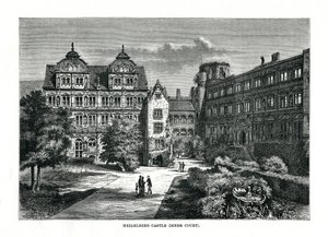 Heidelbergs slott, Tyskland, 1879 av Charles Barbant