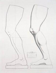 Leg of Germanicus, tallrik 25 från Cours du Dessin Volym I: Modeles dapres la bosse, c.1868 (lito på grått papper)