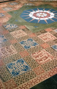 Detalj av lobbygolvet i House of Lords foto av Charles Barry