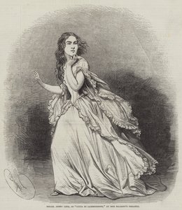 Mademoiselle Jenny Lind, som Lucia di Lammermoor, på Her Majesty