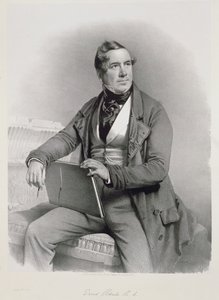 Porträtt av David Roberts (1796-1864), frontispice till volym I av "The Holy Land", 1844. av Charles Baugniet