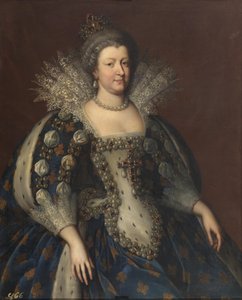 Porträtt av Marie de Medici 1575-1642, 1655.