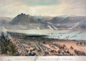 Passagen av floden Chambal av den brittiska indiska armén av Charles Becher Young