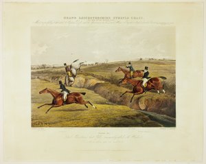 Dick Christians Last Fall, från Grand Leicestershire Steeplechase av Charles Bentley