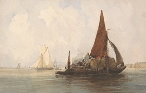 Höpråm i ett lugnt hav av Charles Bentley