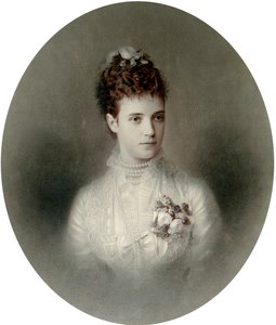 Porträtt av kejsarinnan Maria Feodorovna av Ryssland, 1890-talet av Charles Bergamasco