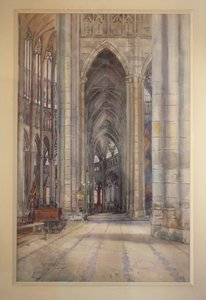 Interiör av Beauvais katedral, ca 1896 (akvarell)