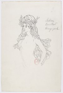Holmès - Det svarta berget - kostymdesign av Charles Bianchini - 03(b). Ledieu, Bouillard, Reingspach, (damkör) av Charles Bianchini