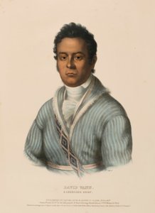 DAVID VANN. A CHEROKEE CHIEF, från Historien om Nordamerikas indianstammar av Charles Bird King