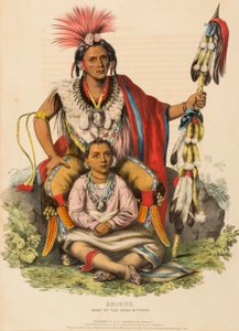 KEOKUK. CHIEF OF THE SACS AND FOXES, från Historien om Nordamerikas indianstammar av Charles Bird King