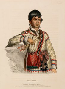 MISTIPPEE., från Historia om indianstammarna i Nordamerika av Charles Bird King