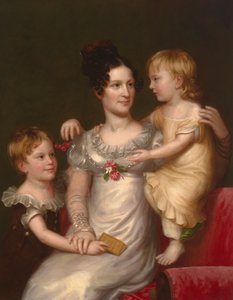Sarah Weston Seaton med sina barn Augustine och Julia