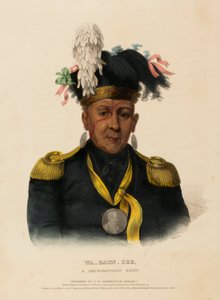 WA-BAUN-SEE, EN CHEF FÖR POTTAWATOMIE, från Historia om Nordamerikas indianstammar av Charles Bird King
