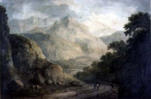 Landscape: A Rocky Stream with Wooded Banks, 1800-talet av Charles Branwhite