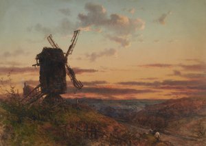 Landskap med väderkvarn av Charles Branwhite