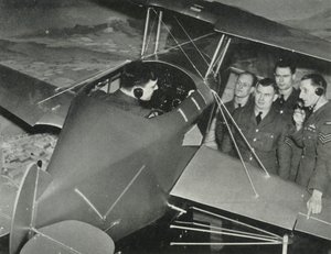 RAF-personal lärde sig att flyga i en flygsimulator under andra världskriget, 1941.