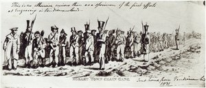 Hobart Town Chain Gang, ca 1831 av Charles Bruce