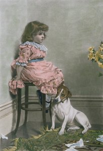 I Disgrace, mezzotint av F. Stacpoole, med handfärgning, pub av Thomas McLean, 1887 av Charles Burton