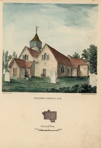 Sydvästlig vy av Tooting Church av Charles Burton
