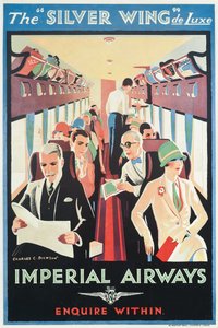 Affischreklam för Imperial Airways (färglitografi) av Charles C. Dickson