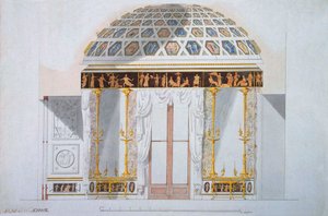 Design för Jaspiskabinettet i Agatpaviljongen i Tsarskoye Selo, 1780-talet.