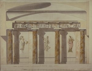 Design för det stora kabinettet i Pavlovsk-palatset, tidigt 1780-tal