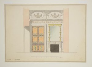 Design av kabinettsbiblioteket, tidigt 1780-tal