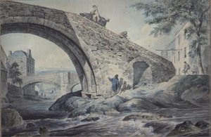 Utsikt över broarna vid Hawick av Charles Catton