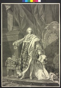 Frankrikes kung Ludvig XV (etsning) av Charles-Clément Bervic