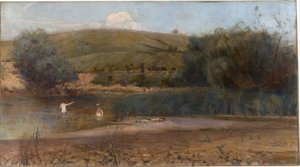 Yarra, Heidelberg av Charles Edward Conder