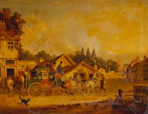 Ankomsten av York till London Royal Mail av Charles Cooper Henderson