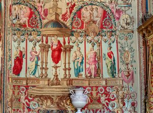 Schlafzimmer von Anne von Österreich im Papst-Apartment von Charles & Cotelle Jean II (1642-1708) Errard