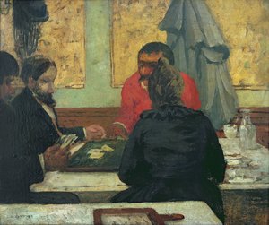 Kortspelare, 1883 (olja på kort)
