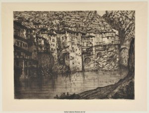 Pont-en-Royans (stor tavla) (uppgift a) av Charles Cottet