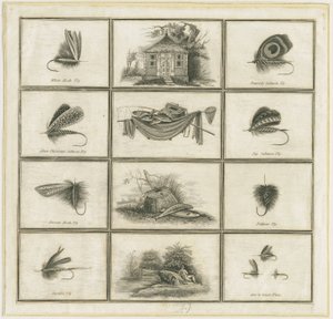 Dovedale - Charles Cottons flugor och krokar: gravyr i kopparplåt, nd [?1800-talet] (tryck) av Charles Cotton