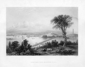 Boston och Bunker Hill, c1820