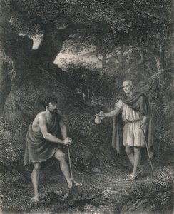 Timon och Flavius Timon av Aten, c1870