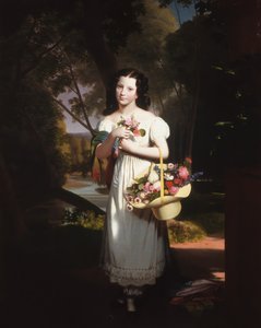 Liten flicka med blommor Amelia Palmer, ca. 1830.